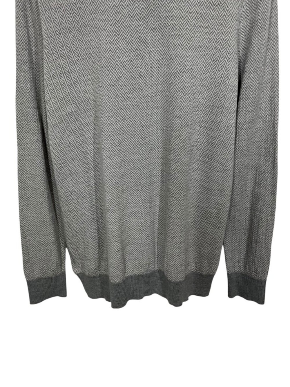 Brooks Brothers Merino Wool Quarter Zip Pullover Sweater XL Gray - Picture 11 of 13